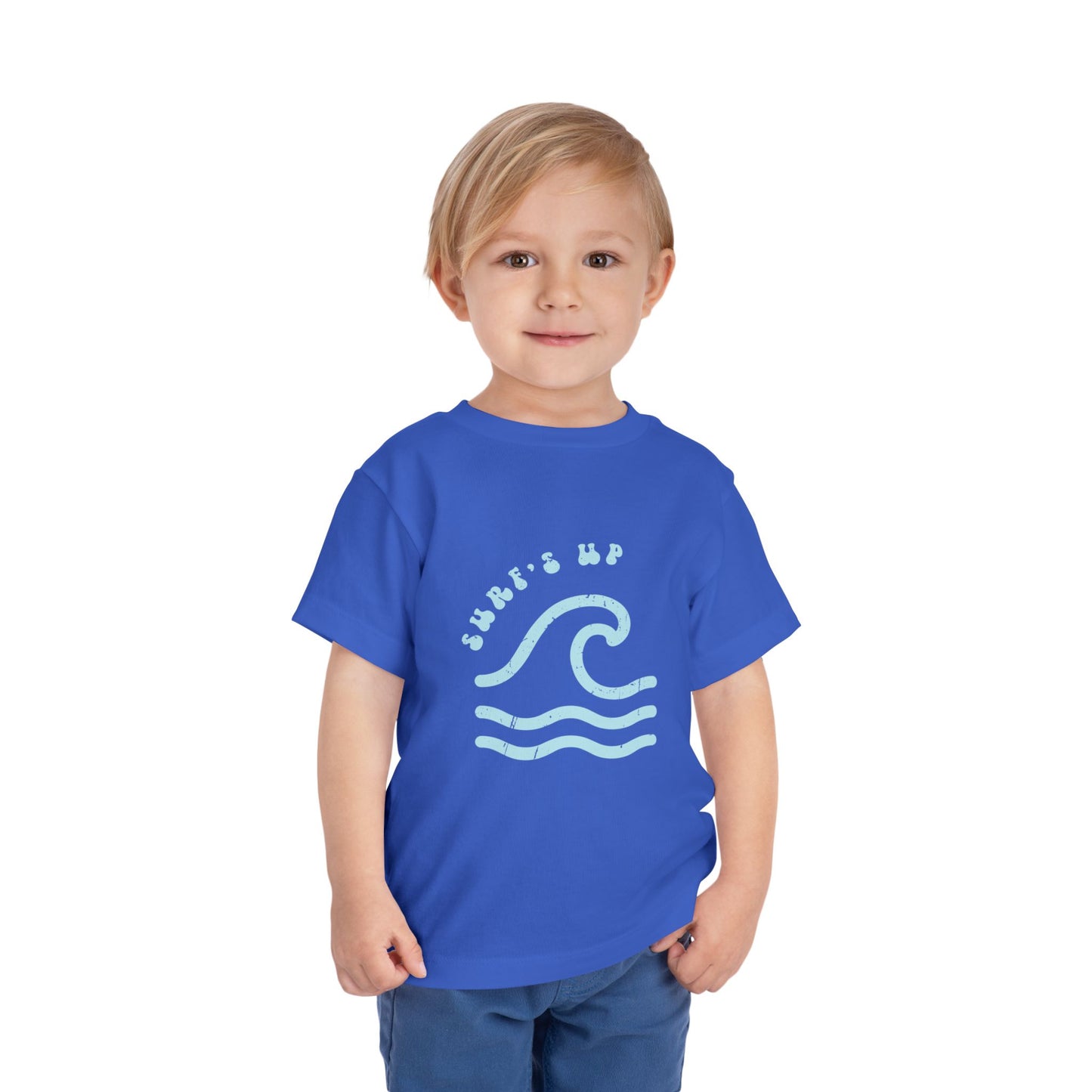 Surf's Up Ocean Wave Distressed Toddler Short Sleeve Beach Tee