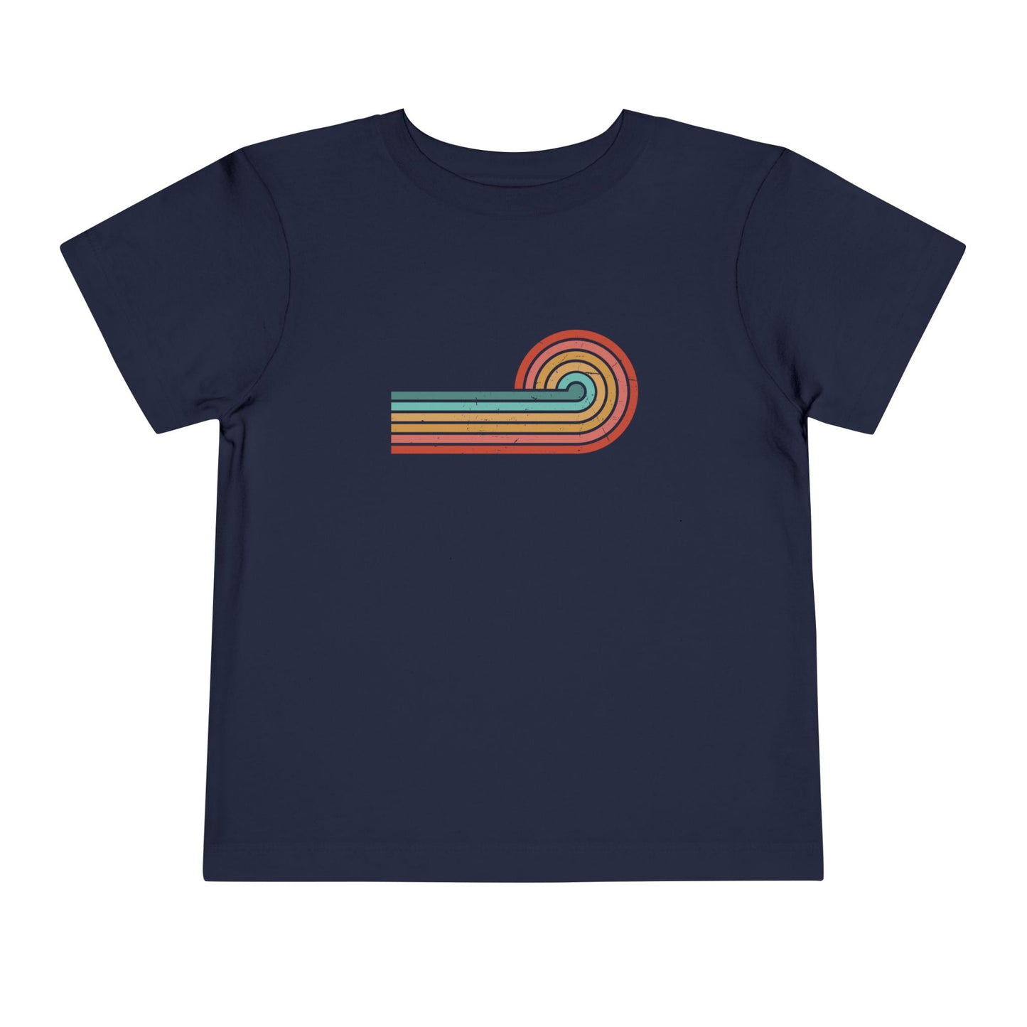 Retro Sunset Distressed Toddler Short Sleeve T-Shirt