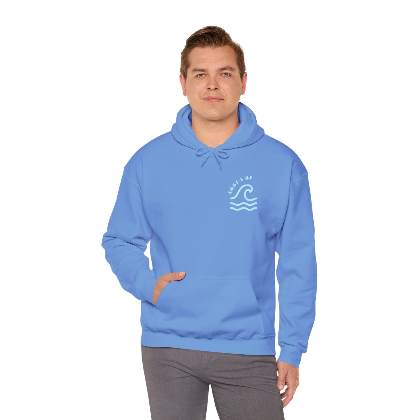 Surf's Up Distressed Adult Unisex Beach Hooded Sweatshirt Hoodie