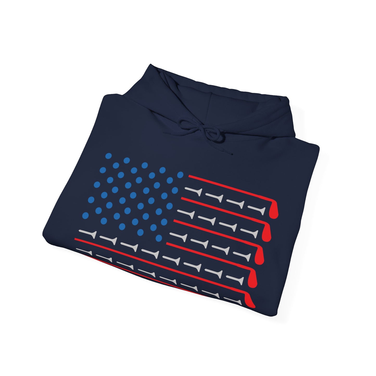 USA Flag Golf Beach Adult Unisex Hooded Sweatshirt Hoodie