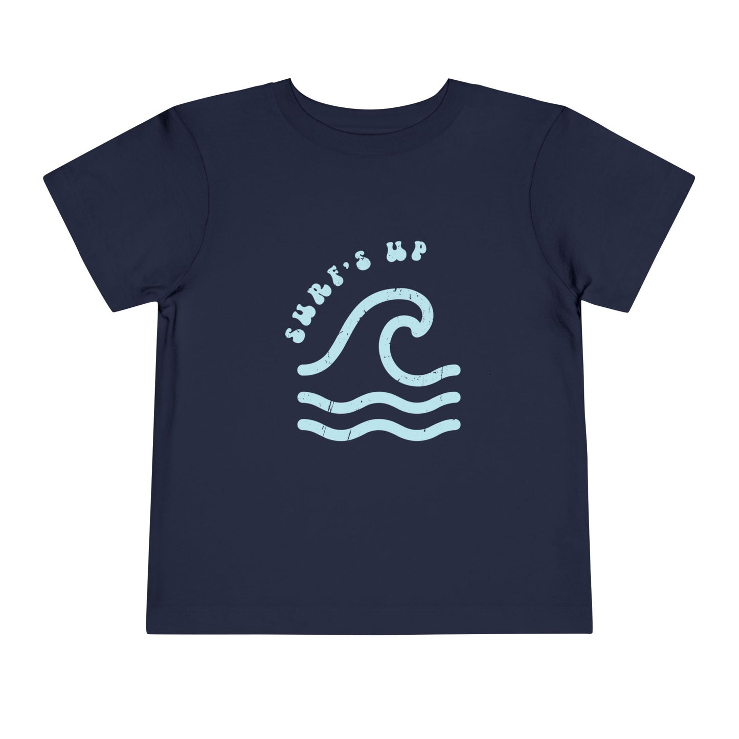 Surf's Up Ocean Wave Distressed Toddler Short Sleeve Beach Tee