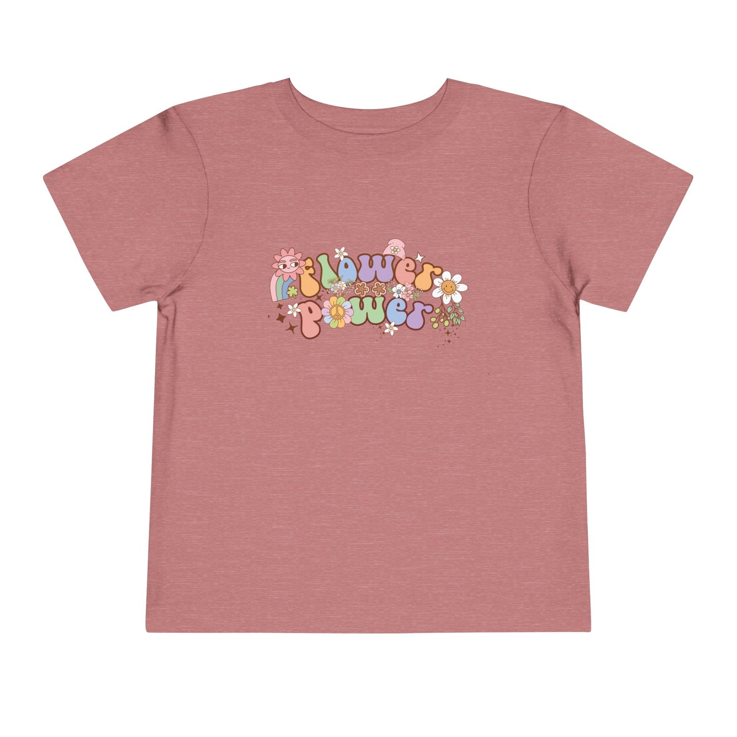 Spring Flower Power Retro Vintage Toddler Short Sleeve T-Shirt