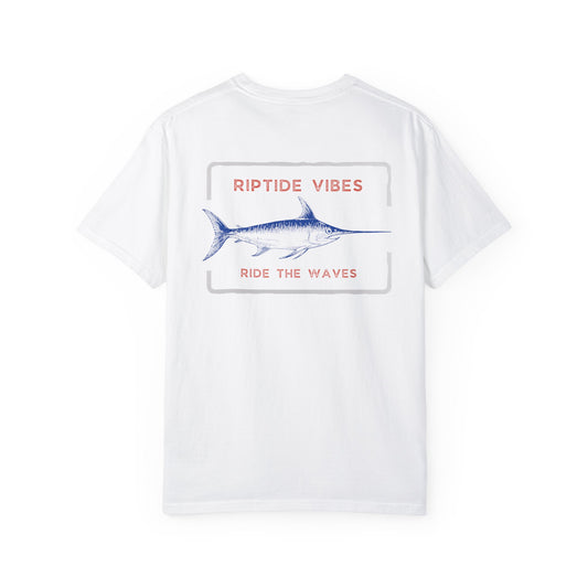 Riptide Vibes Swordfish Adult Unisex Oversized Beach Fishing T-shirt