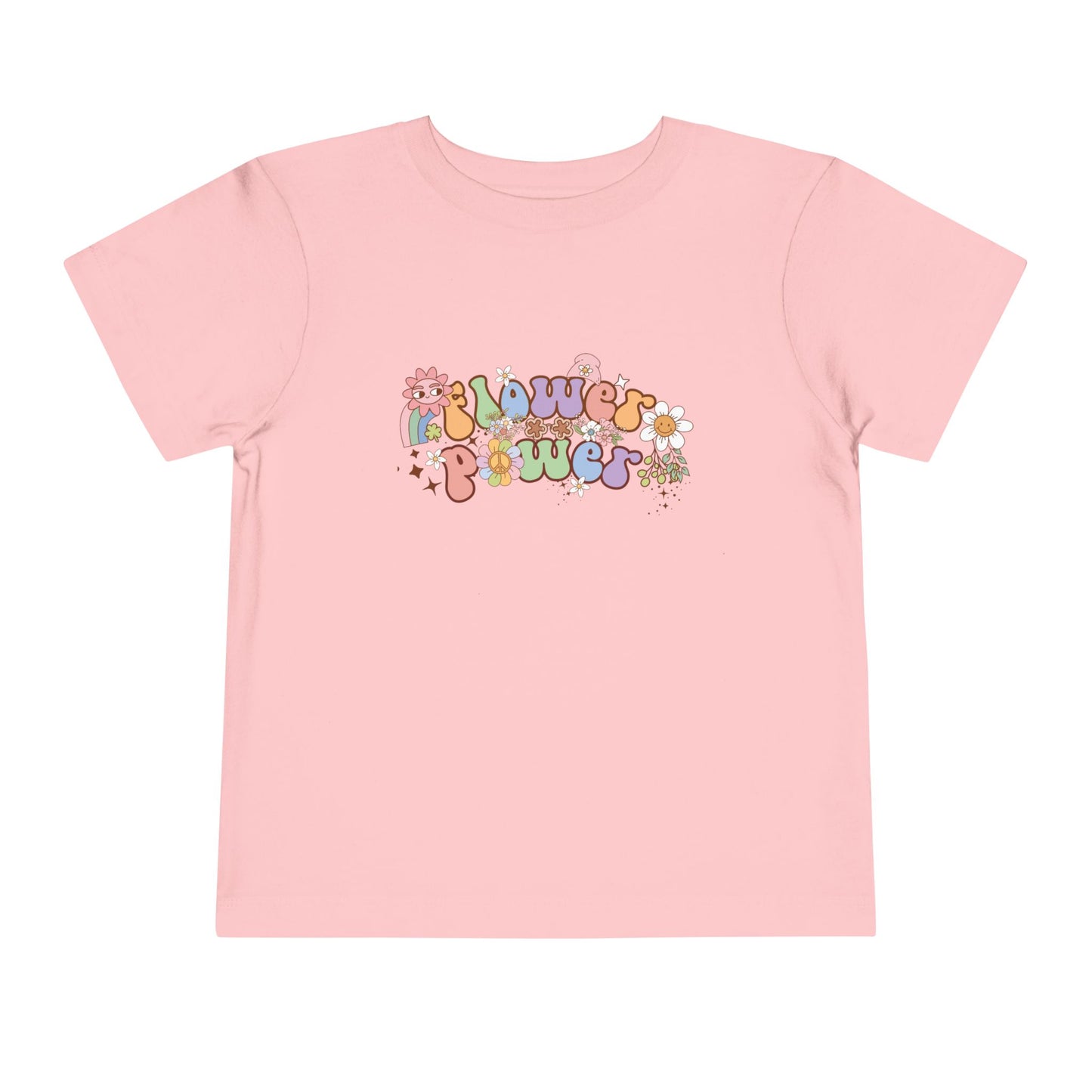 Spring Flower Power Retro Vintage Toddler Short Sleeve T-Shirt