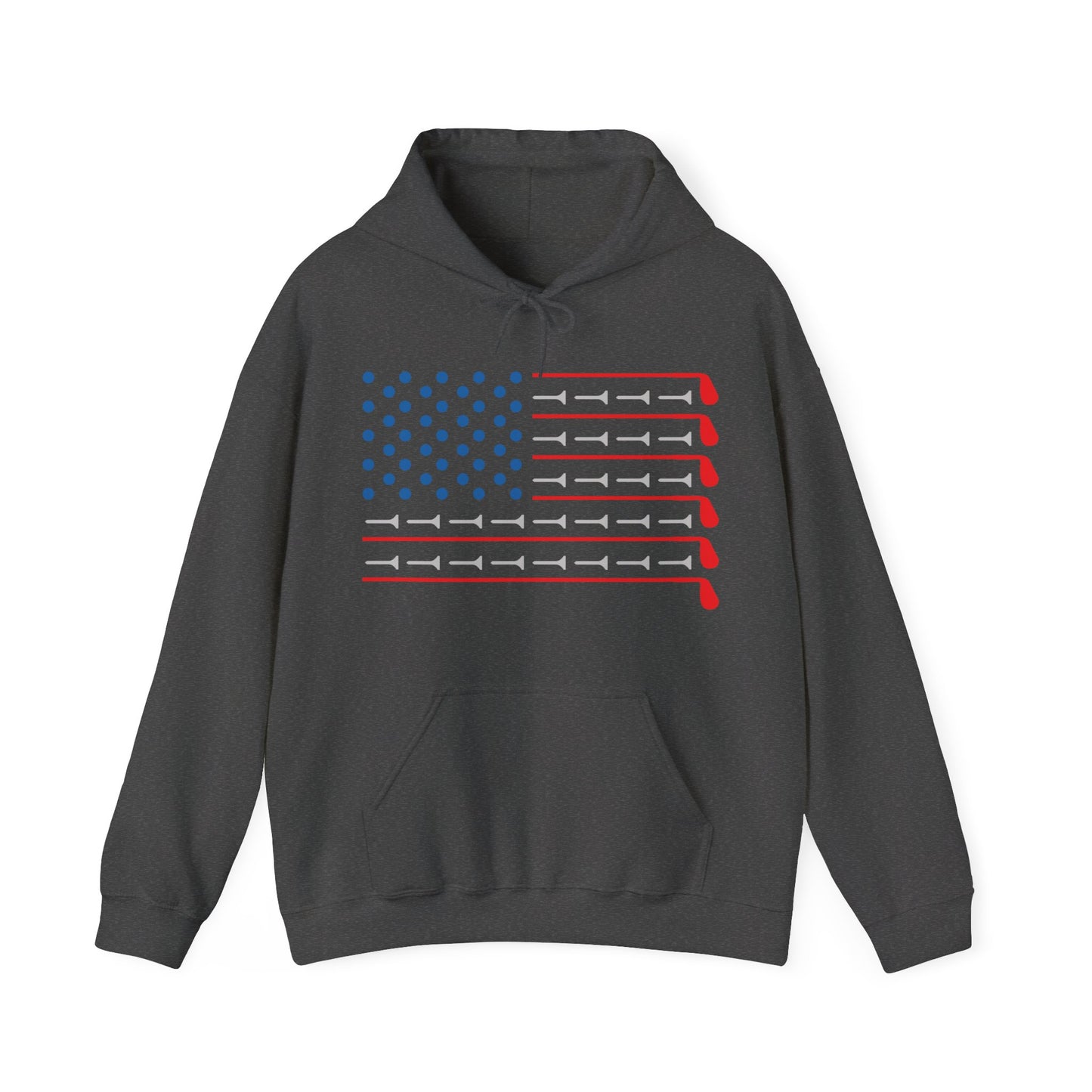 USA Flag Golf Beach Adult Unisex Hooded Sweatshirt Hoodie