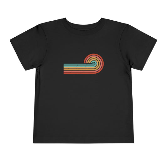 Retro Sunset Distressed Toddler Short Sleeve T-Shirt