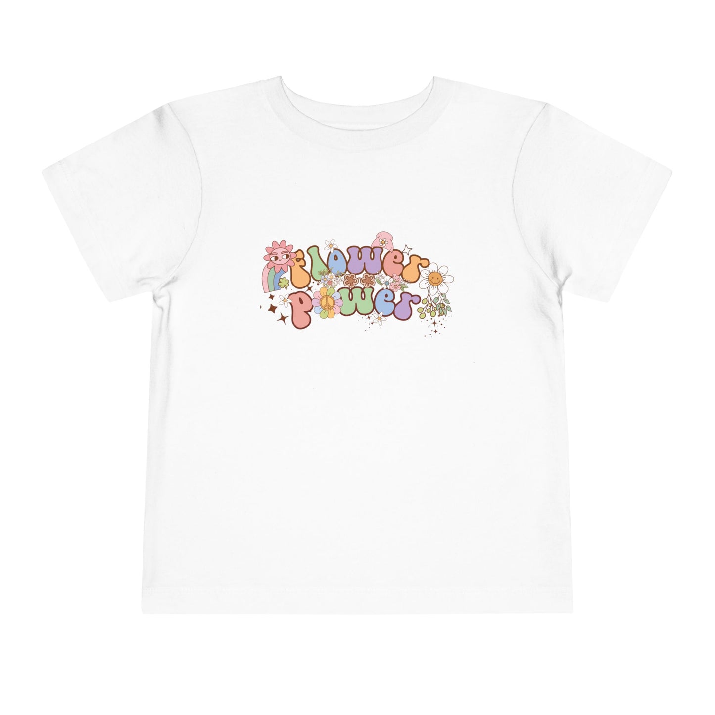 Spring Flower Power Retro Vintage Toddler Short Sleeve T-Shirt