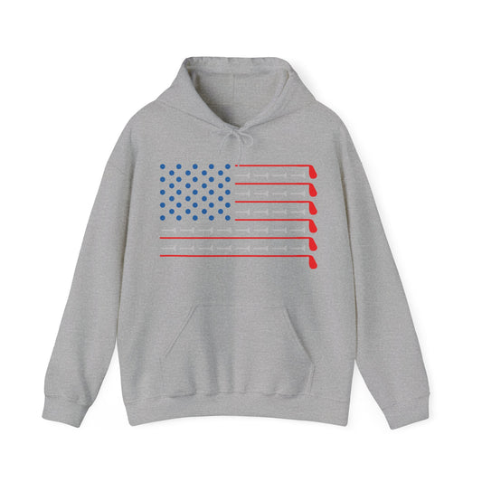 USA Flag Golf Beach Adult Unisex Hooded Sweatshirt Hoodie