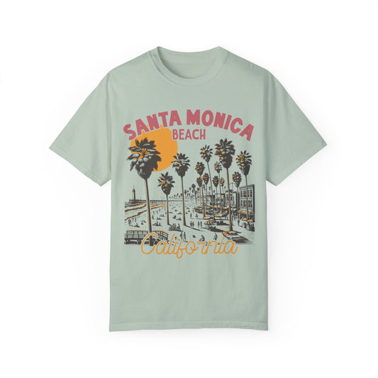 Santa Monica California Retro Vintage Adult Unisex Beach T-Shirt