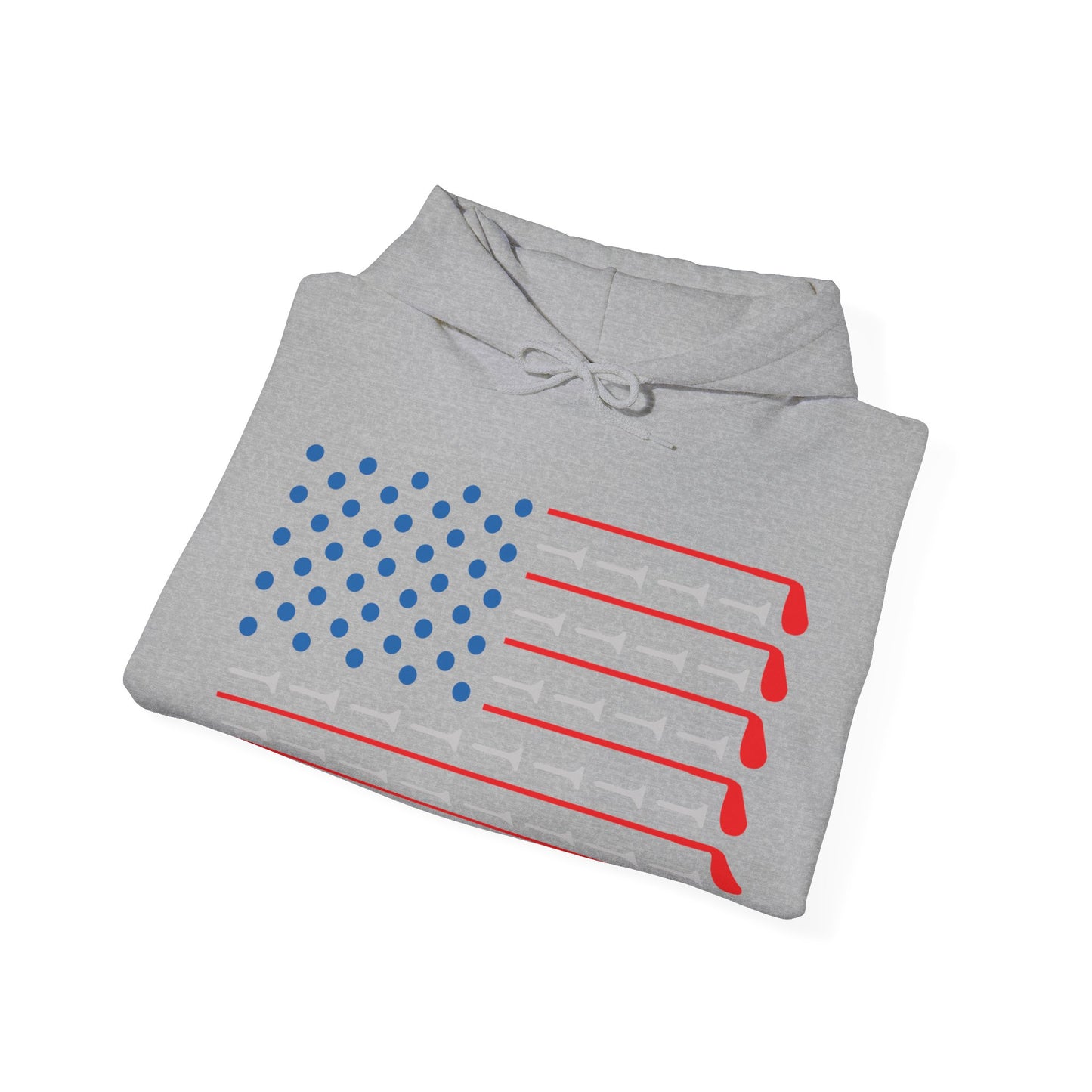 USA Flag Golf Beach Adult Unisex Hooded Sweatshirt Hoodie